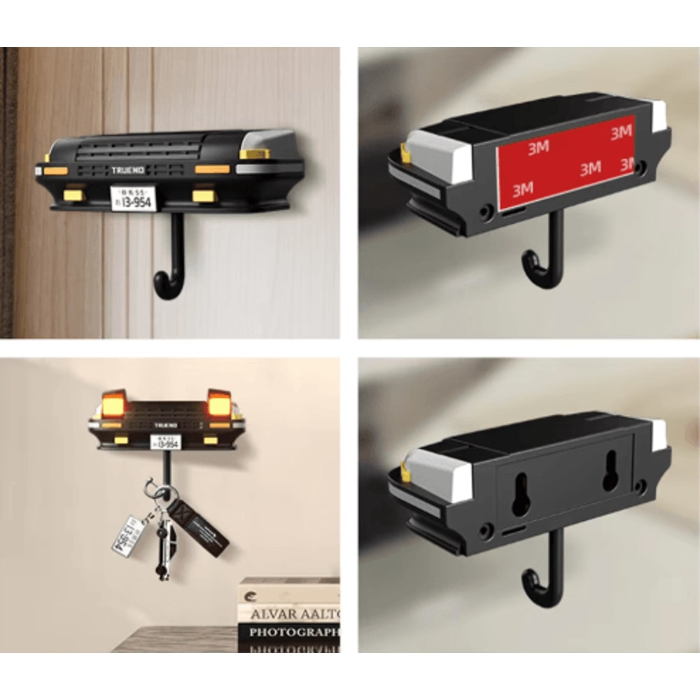 AE86 Headlight Key Holder Creative Car Hook And Wall Mount Storage Rack 0