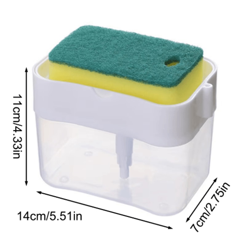 Press Type Dishwashing Brush With Soap Dispenser Automatic Cleaning Pot Brush 3