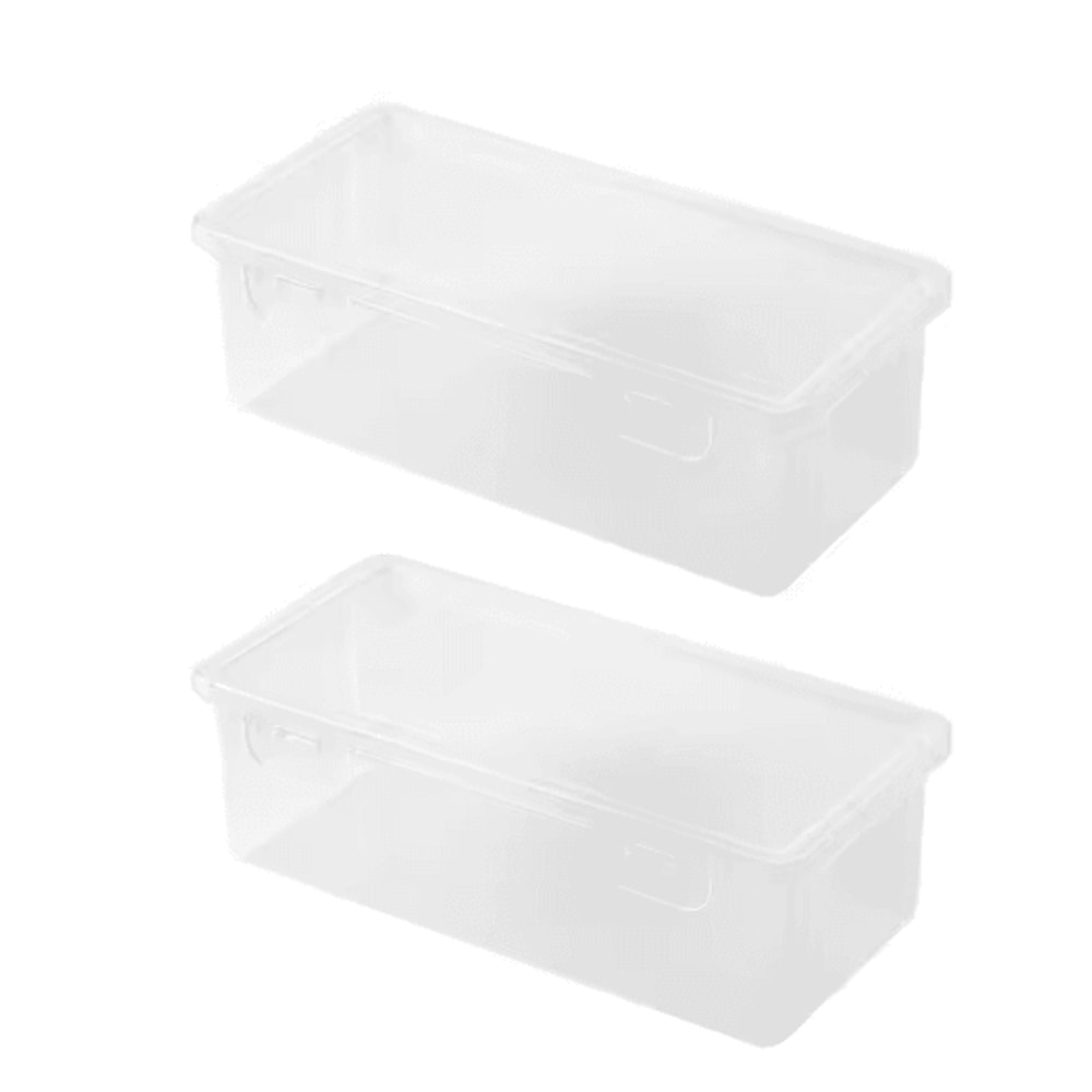 1 To 4 Compartment Transparent Desktop Organizer Box Multi Purpose Storage Solution 2
