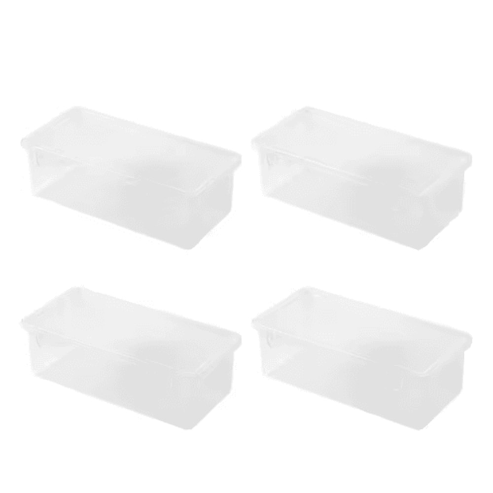 1 To 4 Compartment Transparent Desktop Organizer Box Multi Purpose Storage Solution 4