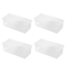 1 To 4 Compartment Transparent Desktop Organizer Box Multi Purpose Storage Solution 4