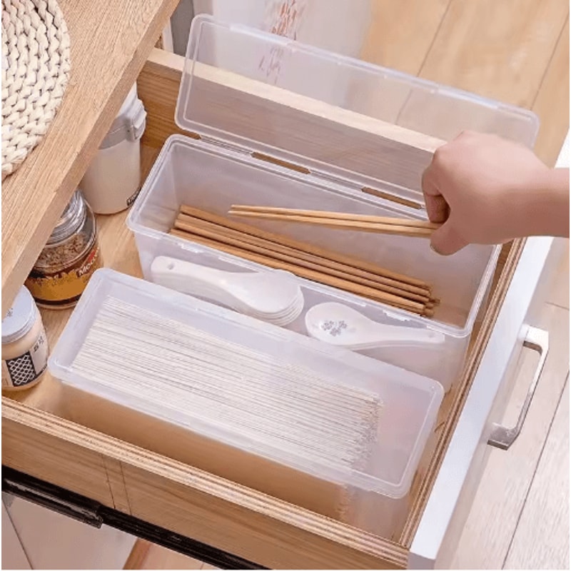 1 To 4 Compartment Transparent Desktop Organizer Box Multi Purpose Storage Solution 0