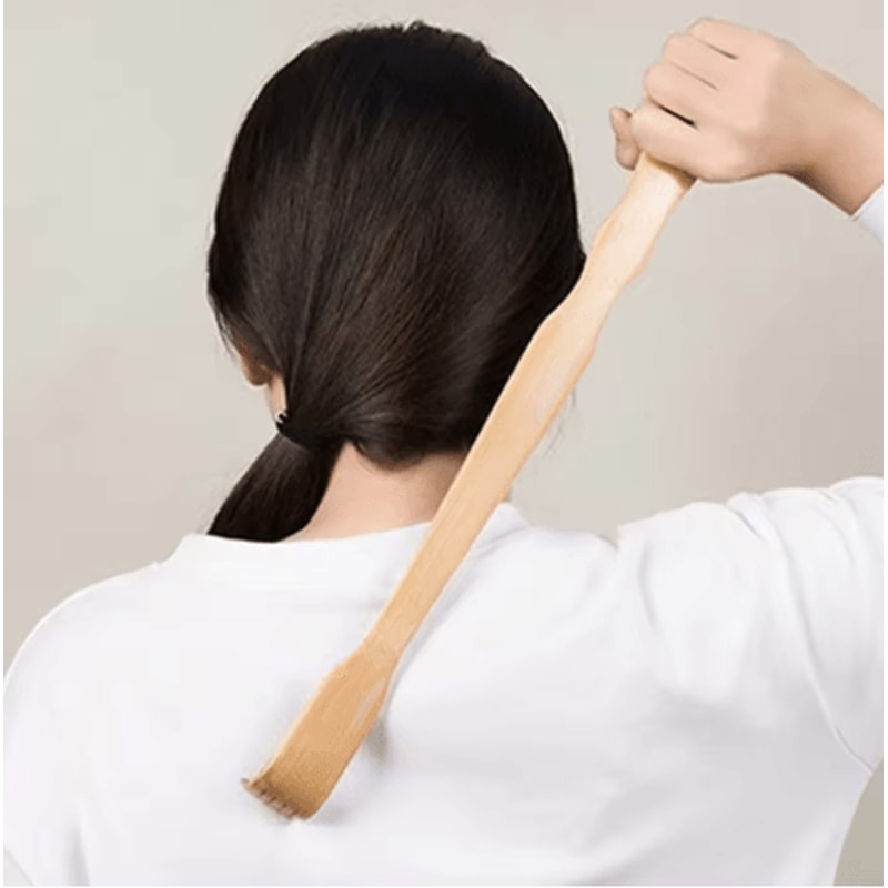 Bamboo Back Scratcher Massage Stick Long Wooden Body Scratching And Roller Aid 2