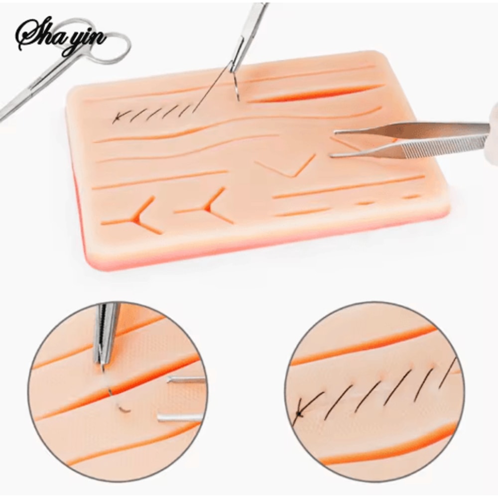 Silicone Suture Practice Skin Pad Surgical Wound Training Kit For Medical Practice 0