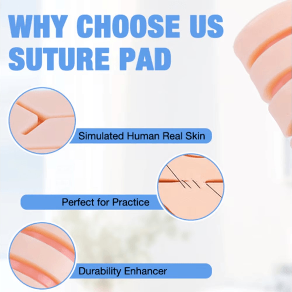 Silicone Suture Practice Skin Pad Surgical Wound Training Kit For Medical Practice 3