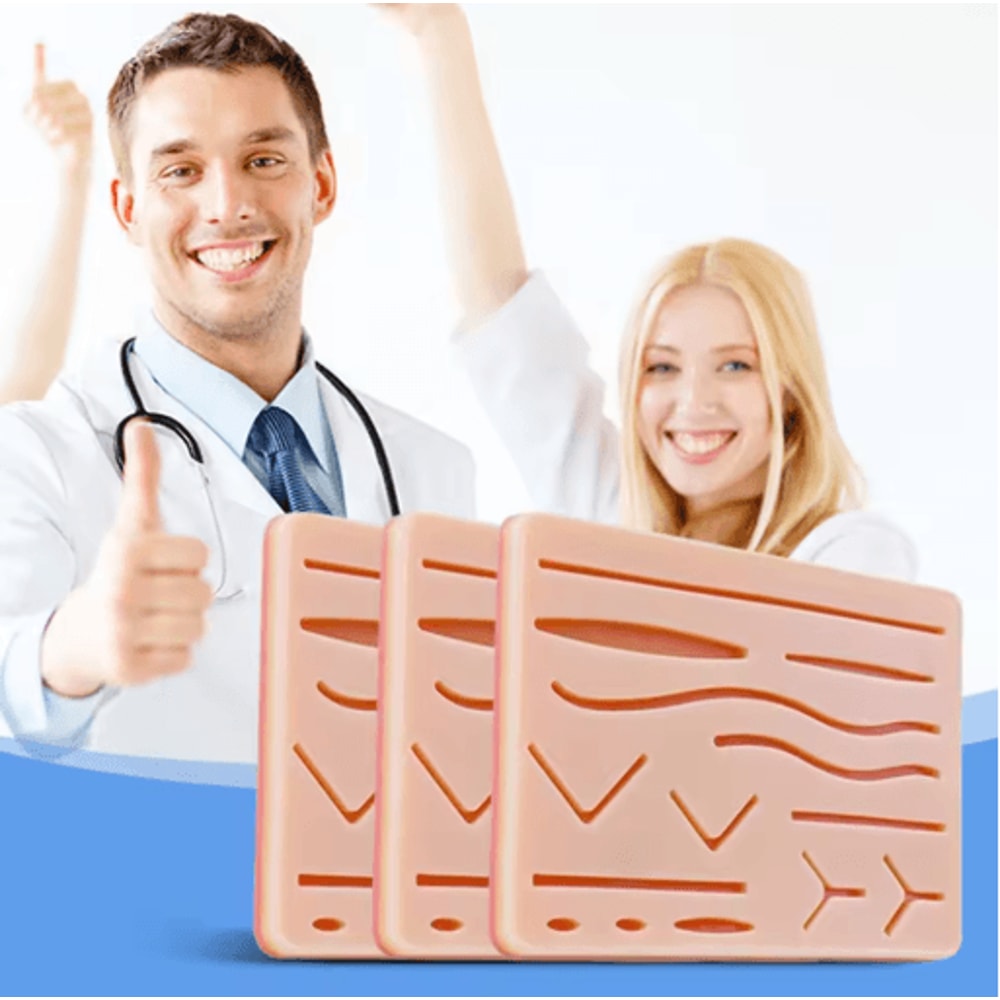 Silicone Suture Practice Skin Pad Surgical Wound Training Kit For Medical Practice 4