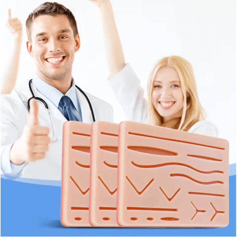 Silicone Suture Practice Skin Pad Surgical Wound Training Kit For Medical Practice 5