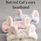 Cat Coral Plush Hairband Cute Soft Bow Headband For Face Wash And Makeup 5