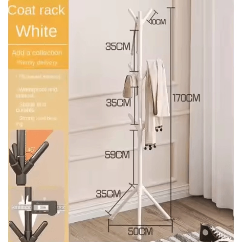 Creative Floor Standing Irregular Coat Rack Vertical Wrought Iron Hanger 0