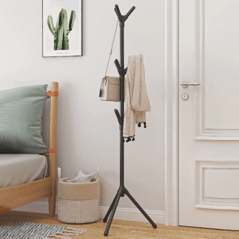 Creative Floor Standing Irregular Coat Rack Vertical Wrought Iron Hanger 7