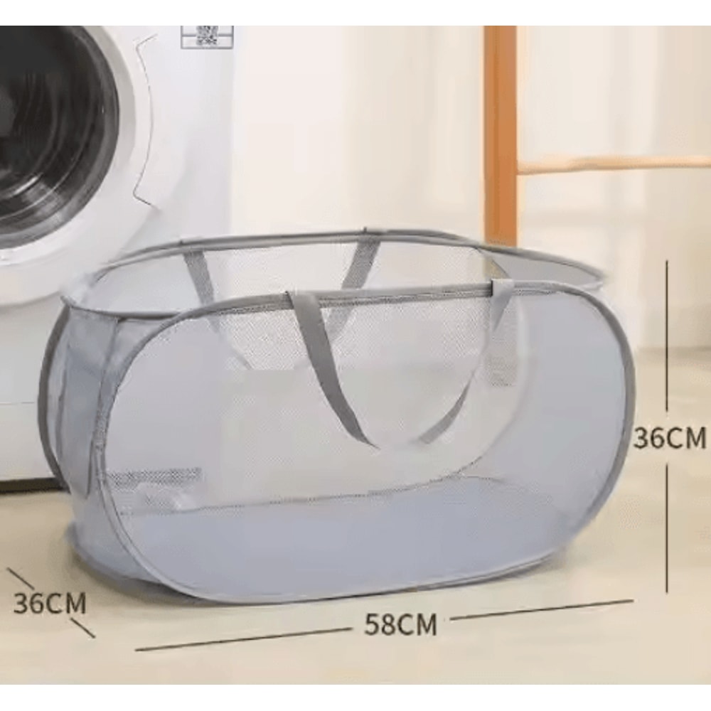 Foldable Portable Laundry Storage Basket Bathroom Dirty Clothes Organizer 1