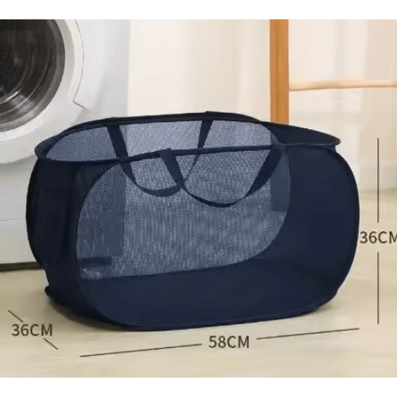 Foldable Portable Laundry Storage Basket Bathroom Dirty Clothes Organizer 4