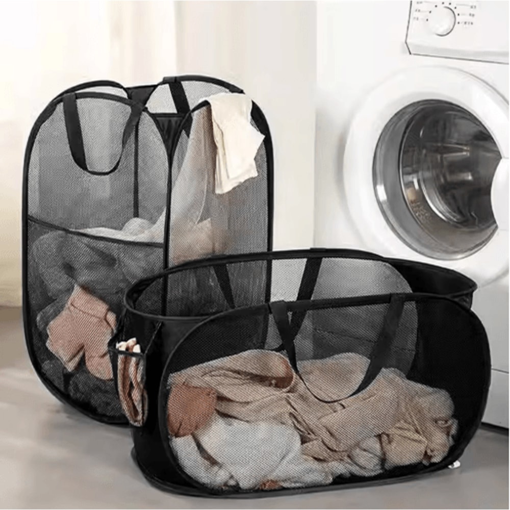 Foldable Portable Laundry Storage Basket Bathroom Dirty Clothes Organizer 9