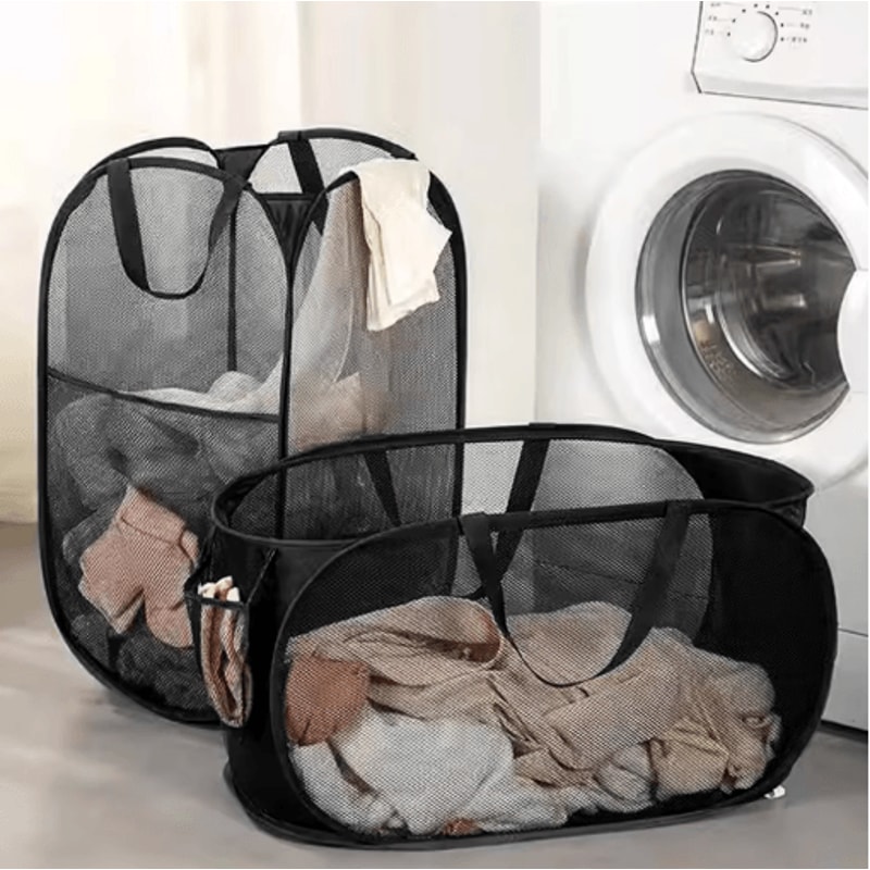 Foldable Portable Laundry Storage Basket Bathroom Dirty Clothes Organizer 9