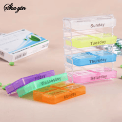 28 compartment drawer style medicine organizer home health care storage box