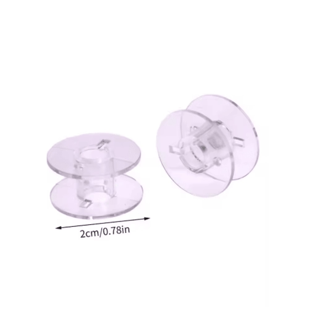 25 Piece Clear Plastic Bobbin Set With Storage Box Sewing Machine Accessories 2