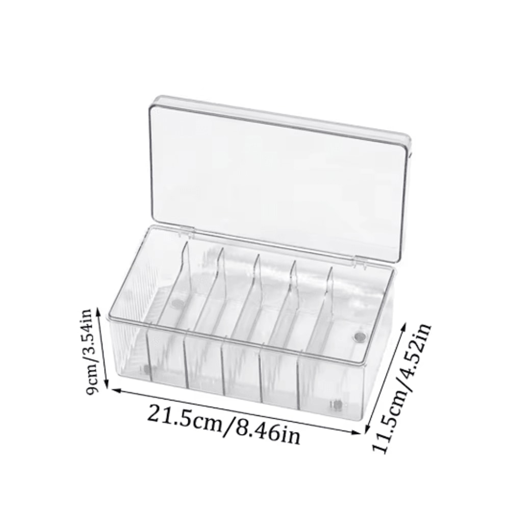 Acrylic Eyelash Storage Box With Lid Transparent Desktop Organizer For Lash Stylists 2