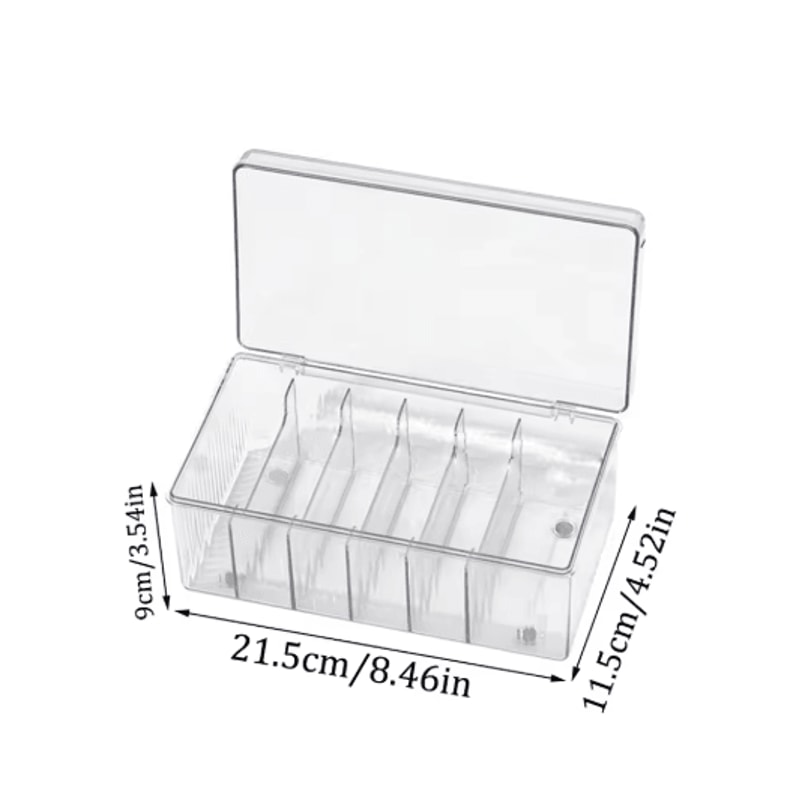 Acrylic Eyelash Storage Box With Lid Transparent Desktop Organizer For Lash Stylists 2