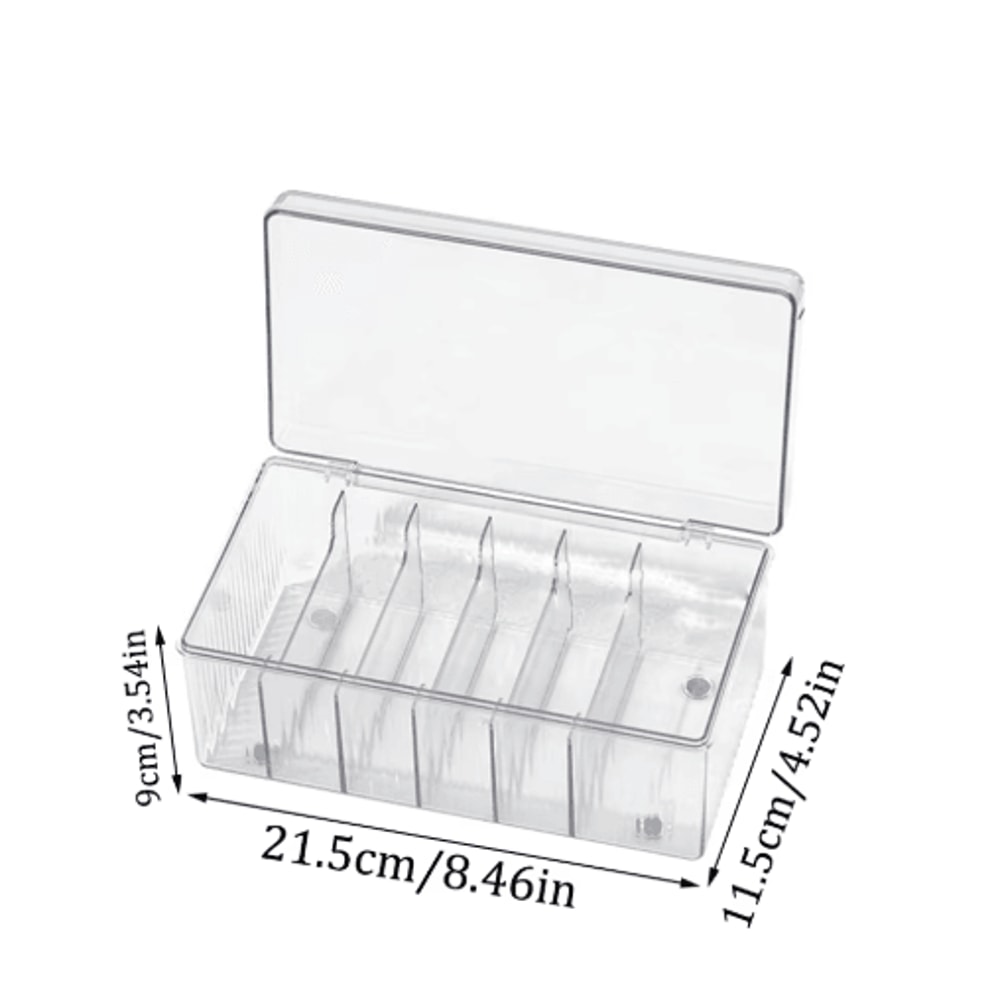 Acrylic Eyelash Storage Box With Lid Transparent Desktop Organizer For Lash Stylists 4