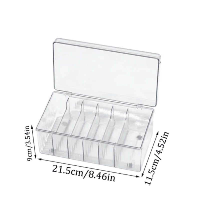 Acrylic Eyelash Storage Box With Lid Transparent Desktop Organizer For Lash Stylists 4