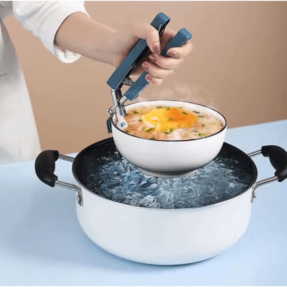 AntiScald Bowl Clamp NonSlip Steaming Plate Lifting Kitchen Tool 5