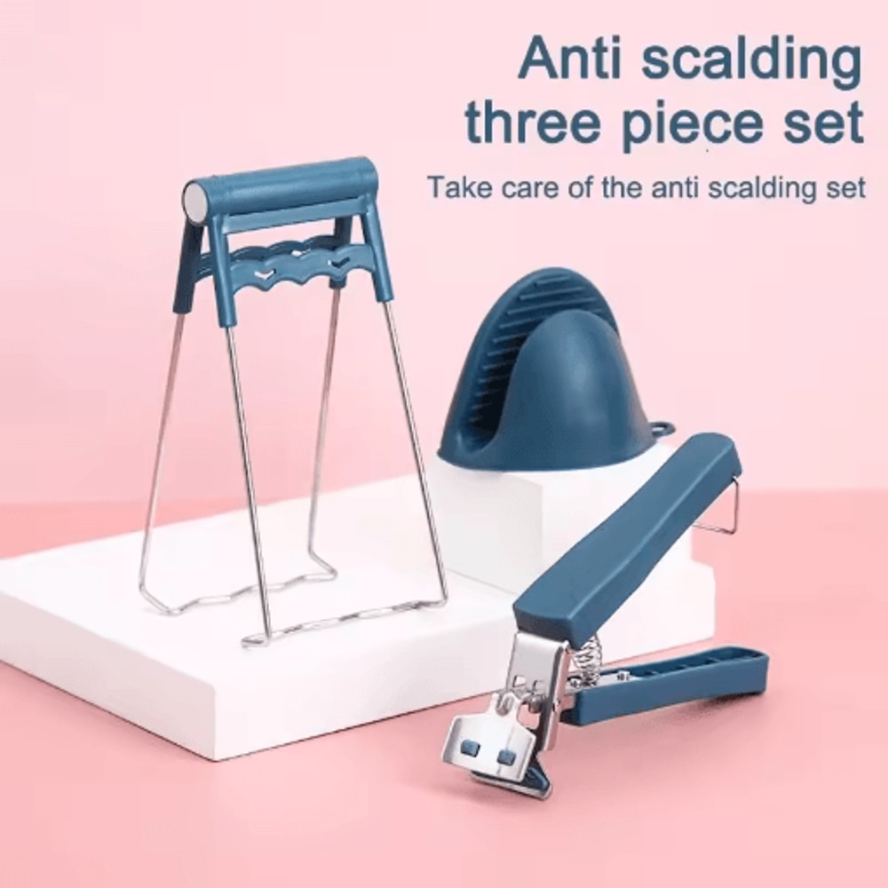 AntiScald Bowl Clamp NonSlip Steaming Plate Lifting Kitchen Tool 7