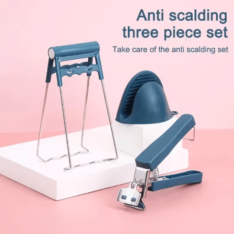 AntiScald Bowl Clamp NonSlip Steaming Plate Lifting Kitchen Tool 7