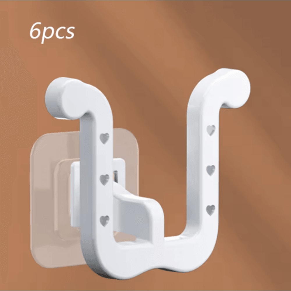 UShaped WallMounted Slipper Rack Bathroom Drainage Sandal Storage 4