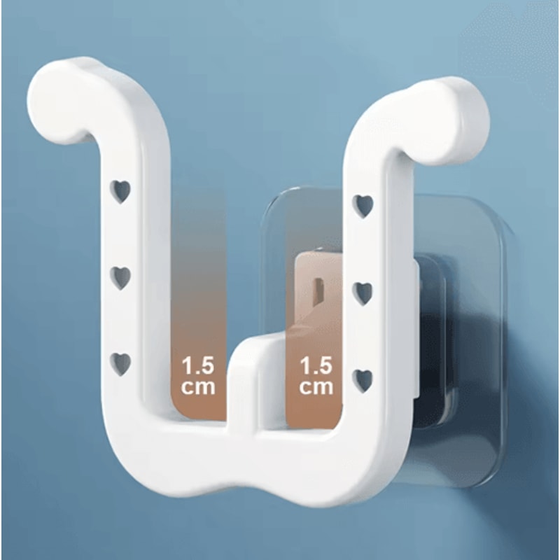 UShaped WallMounted Slipper Rack Bathroom Drainage Sandal Storage 8