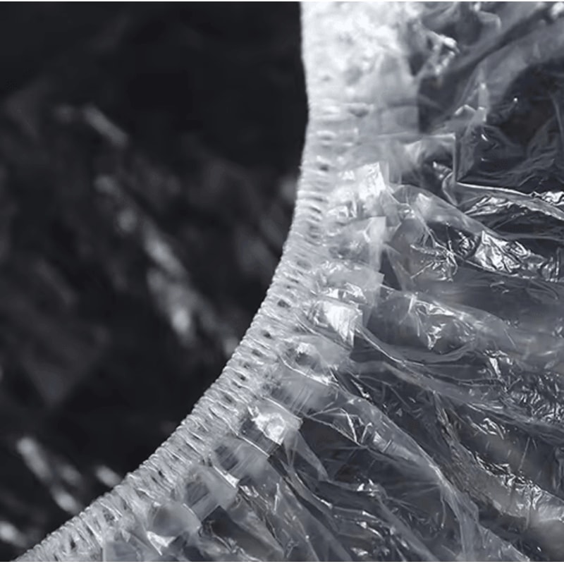 Disposable Thickened Shower Caps 42cm Elastic Plastic Head Covers 100pcs Set 5