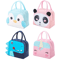 3D Cartoon Bento Lunch Bag Insulated Canvas Handbag With Ice Pack Space 0