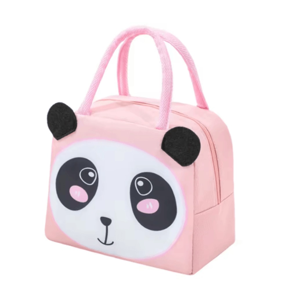 3D Cartoon Bento Lunch Bag Insulated Canvas Handbag With Ice Pack Space 3