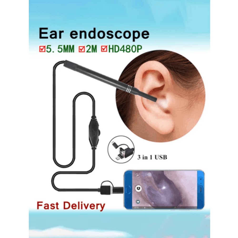 USB HD Visual Ear Cleaner Camera Intelligent Earwax Removal Endoscope Tool 3