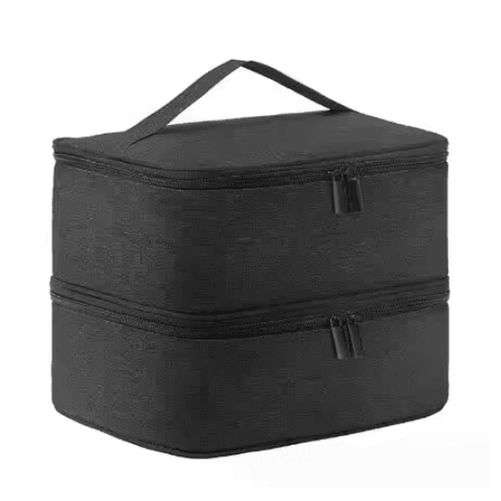 DoubleLayer Nail Polish Storage Bag 30Compartment Portable Nail Care Organizer 2