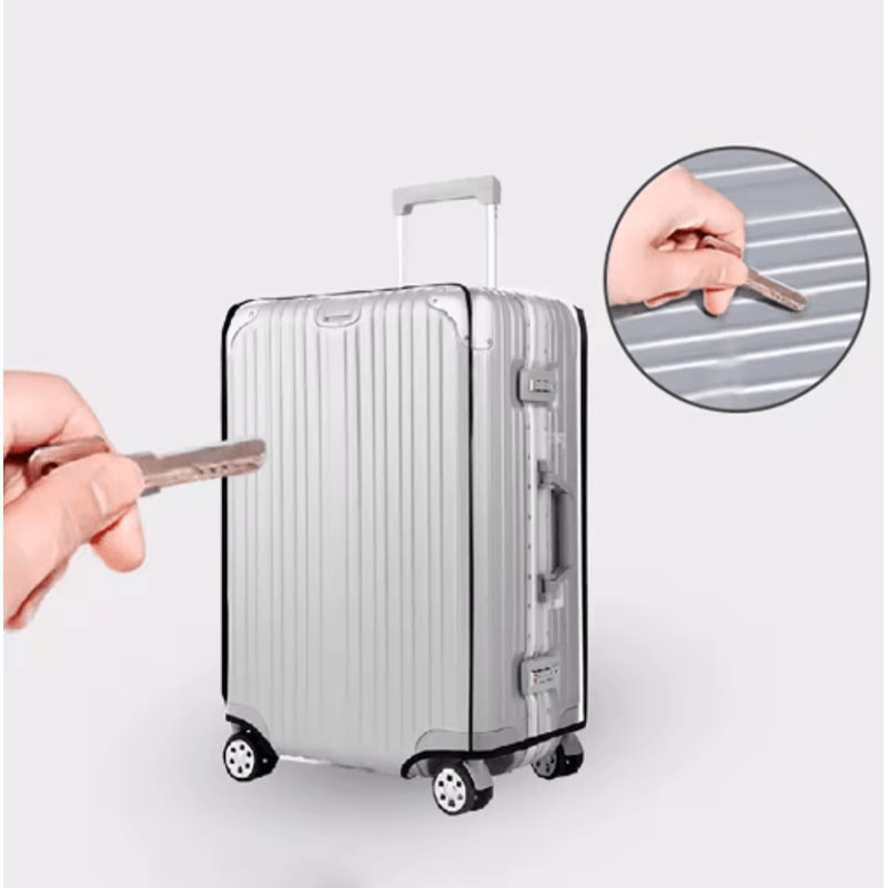 Transparent PVC Luggage Protective Cover WearResistant Clear Suitcase Protector 6