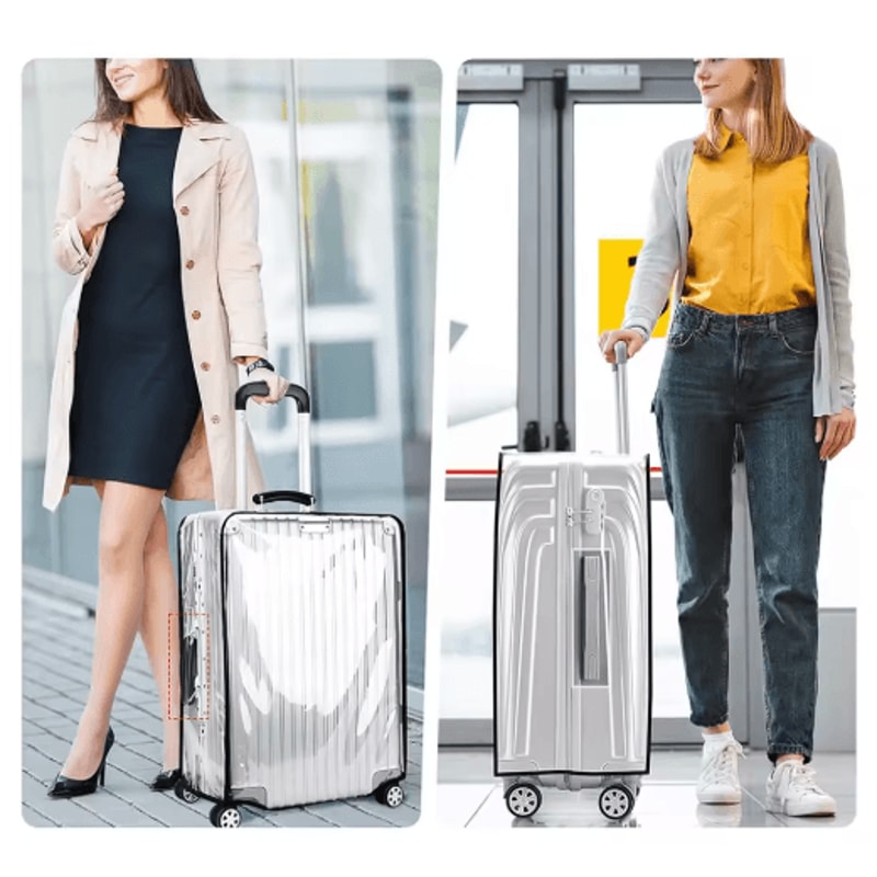 Transparent PVC Luggage Protective Cover WearResistant Clear Suitcase Protector 7