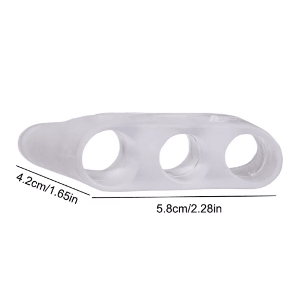 Silicone Small Toe Corrector 3Hole Toe Splitter Protective Sleeve 1 Pair 2