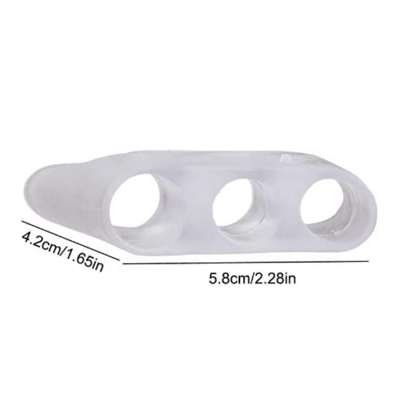 Silicone Small Toe Corrector 3Hole Toe Splitter Protective Sleeve 1 Pair 2