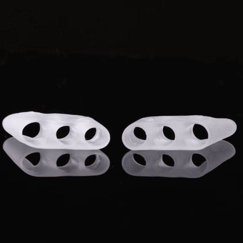 Silicone Small Toe Corrector 3Hole Toe Splitter Protective Sleeve 1 Pair 3