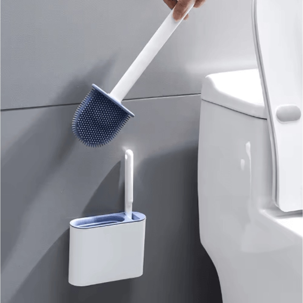 NoDeadCorner Toilet Brush WallMounted Toilet Cleaning Set 5
