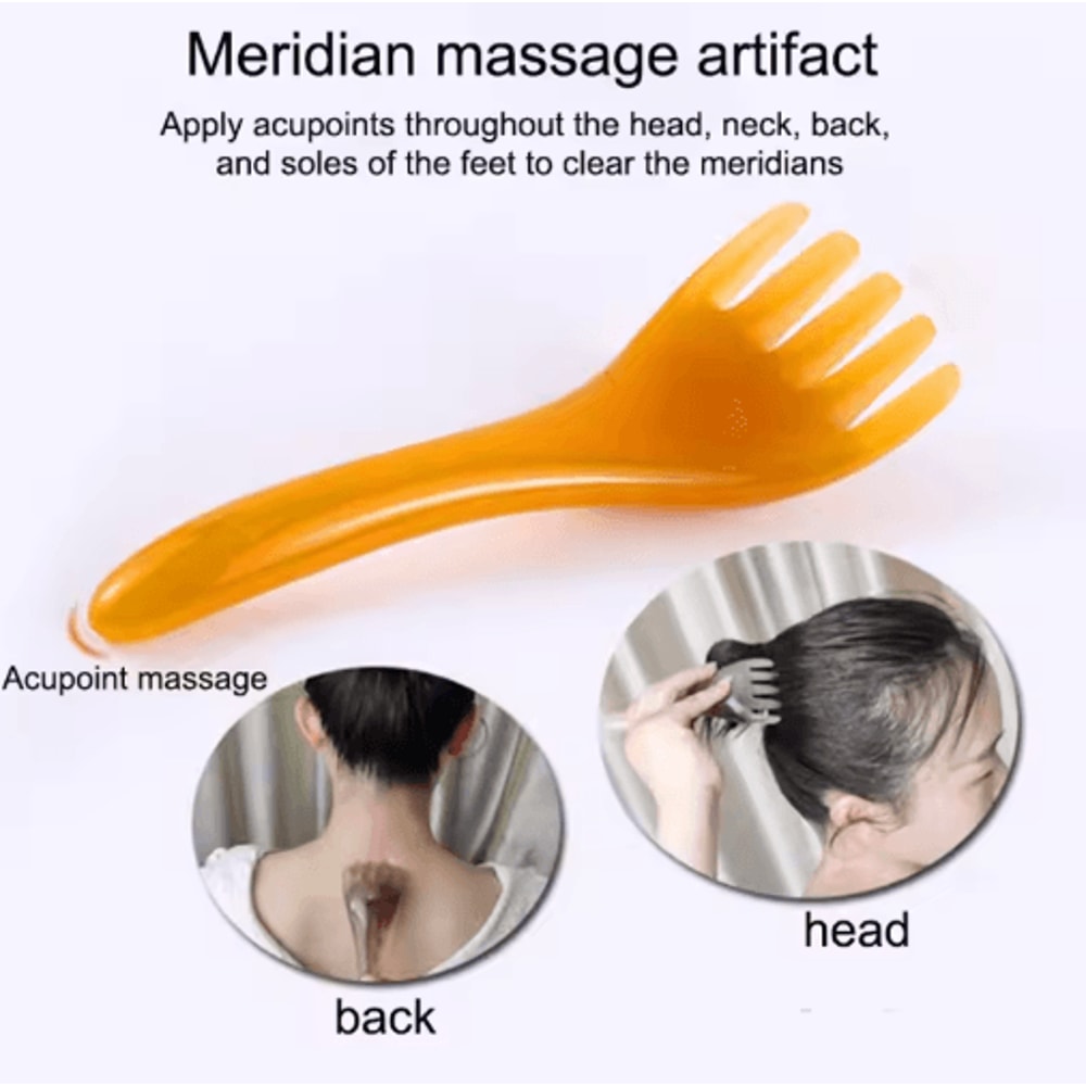 4Piece Scalp Body Massager Set Portable Head Scratcher SPA Relaxation Tool 3
