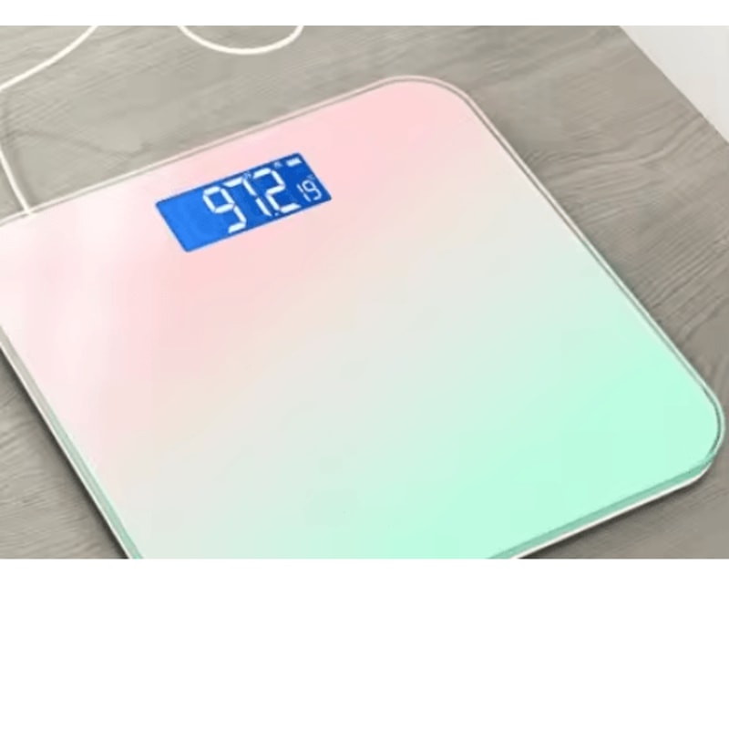 Gradient Glass Digital Weight Scale With Intelligent LCD Displays 2