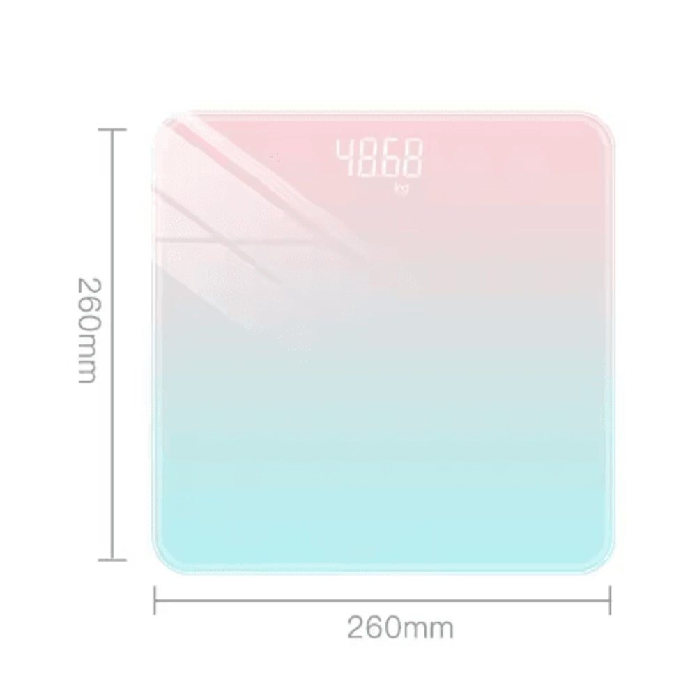 Gradient Glass Digital Weight Scale With Intelligent LCD Displays 3
