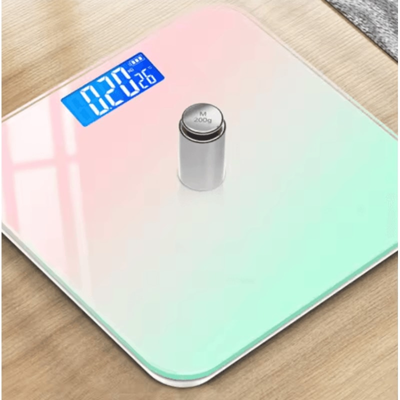 Gradient Glass Digital Weight Scale With Intelligent LCD Displays 4