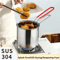 Stainless Steel Deep Fryer Pot With Basket Compact MultiPurpose Frying Cooker 3