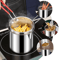 Stainless Steel Deep Fryer Pot With Basket Compact MultiPurpose Frying Cooker 5
