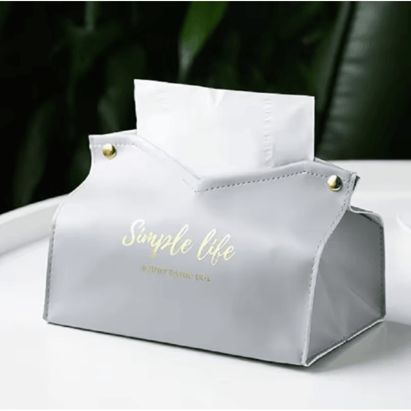 Leather Tissue Box Cover Large Capacity Napkin Holder For Car And Home 2