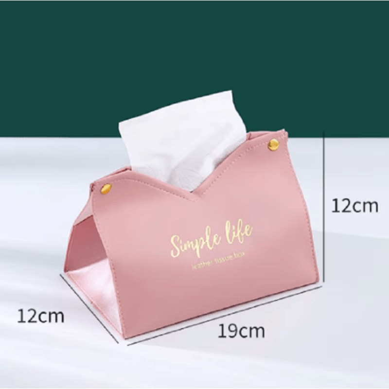 Leather Tissue Box Cover Large Capacity Napkin Holder For Car And Home 6