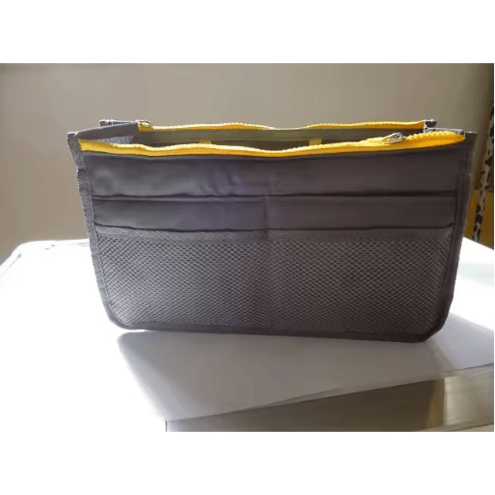 Womens Nylon Cosmetic Organizer Insert Foldable Large Capacity Handbag Liner 1