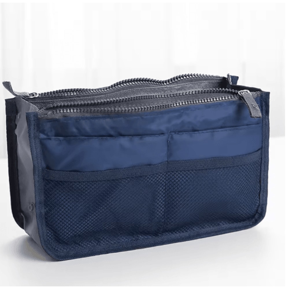 Womens Nylon Cosmetic Organizer Insert Foldable Large Capacity Handbag Liner 5